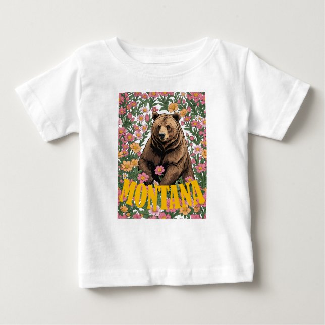 Camiseta Para Bebê Pelo Amor De Montana (Frente)