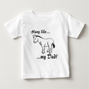 Camiseta Para Bebê Pendurado como... meu Pai!