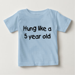 Camiseta Para Bebê Pendurado como um velho de cinco anos