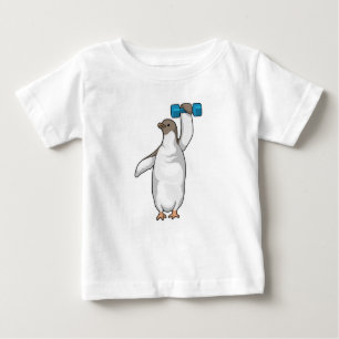 Camiseta Para Bebê Penguin Malhação Dumbbell