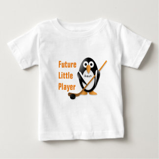 Camiseta Para Bebê Penguin with a hockey stick