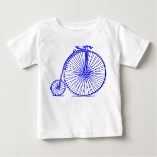 Camiseta Para Bebê Penny Farthing - Azul