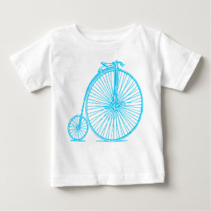 Camiseta Para Bebê Penny Farthing - Sky Blue