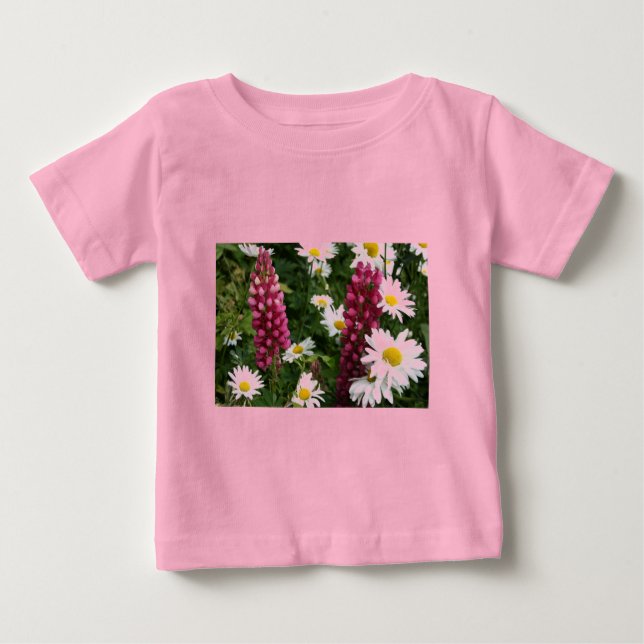 Camiseta Para Bebê Pensando Em Seus Florais Blossomas (Frente)