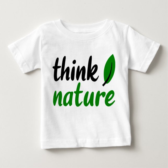 Camiseta Para Bebê pensar a natureza (Frente)