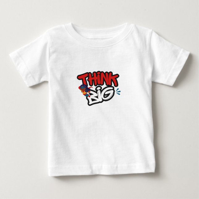 Camiseta Para Bebê Pense Grande (Frente)