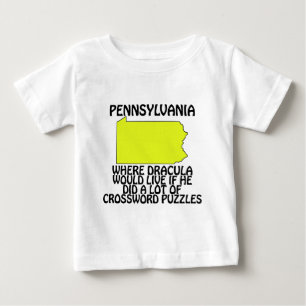 Camiseta Para Bebê Pensilvânia - Onde Drácula Viveria...