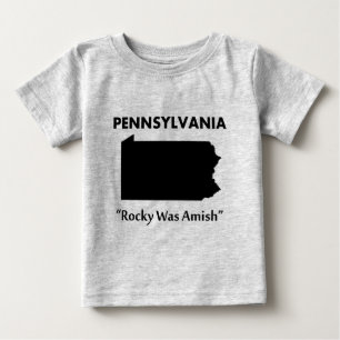 Camiseta Para Bebê Pensilvânia - Rocky Era Amish