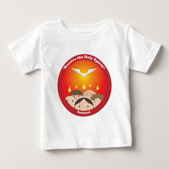 Camiseta Para Bebê Pentecostes do Espírito Santo (Frente)