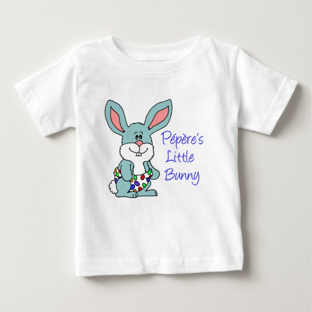 Camiseta Para Bebê Pepere's Little Bunny (Frente)