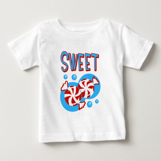 Camiseta Para Bebê Peppermint Candy (Frente)