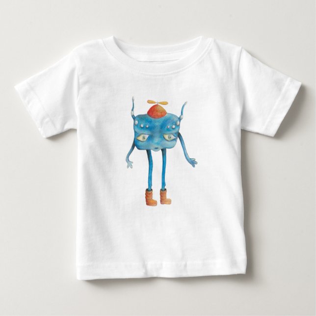 Camiseta Para Bebê Pequena Alienígena Pi (Frente)