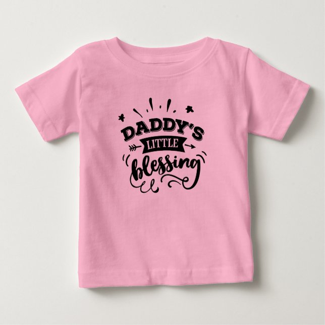 Camiseta Para Bebê Pequena Bênção do pai (Frente)