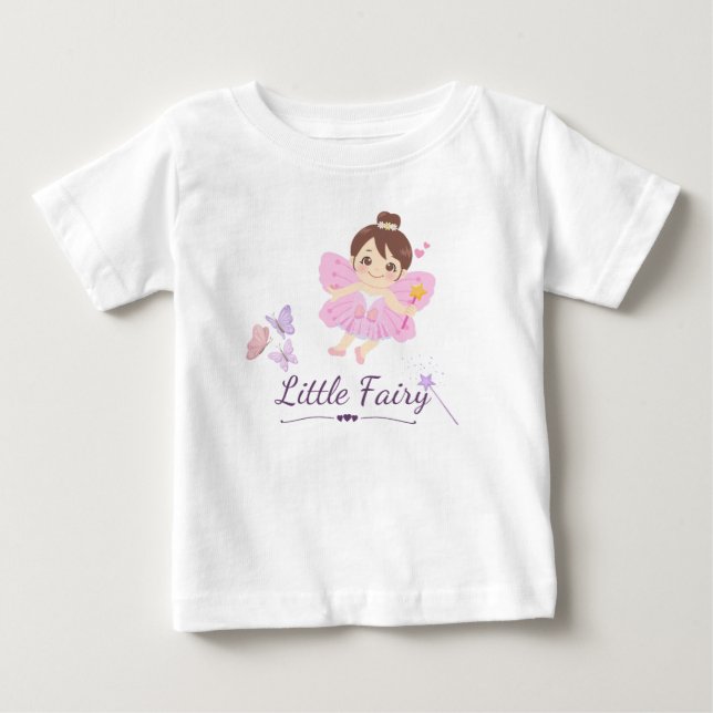 Camiseta Para Bebê Pequena camiseta de bebê de fada (Frente)