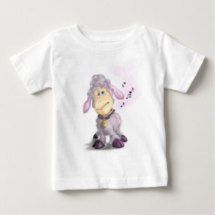Camiseta Para Bebê Pequena carneira com célula -