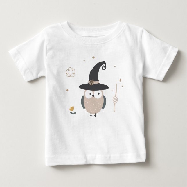 Camiseta Para Bebê Pequena Coruja (Frente)