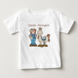Camiseta Para Bebê Pequena Cowgirl