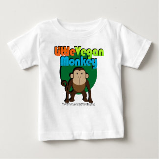 Camiseta Para Bebê Pequena Criança de Macaco Vegan/Capa Longa Criança