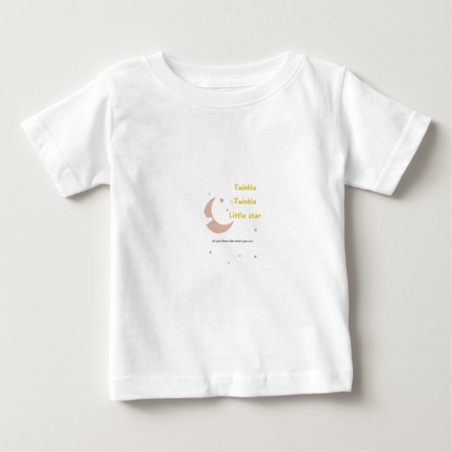 Camiseta Para Bebê Pequena estrela do brilho (Frente)