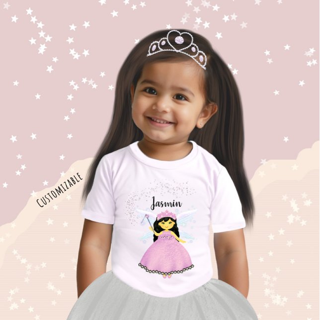 Camiseta Para Bebê Pequena fada princesa (Criador carregado)