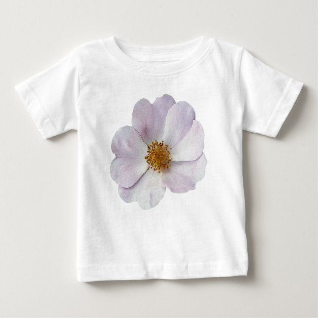 Camiseta Para Bebê Pequena flor rosa (Frente)