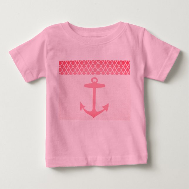 Camiseta Para Bebê Pequena Garota Marinha (Frente)