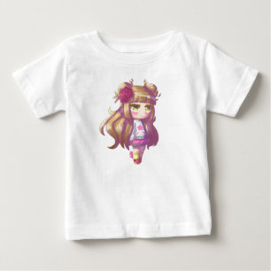 Camiseta Para Bebê Pequena Garota Tímida