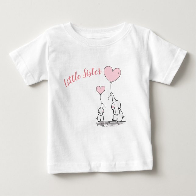 Camiseta Para Bebê Pequena Irmã Bebê Vest (Frente)