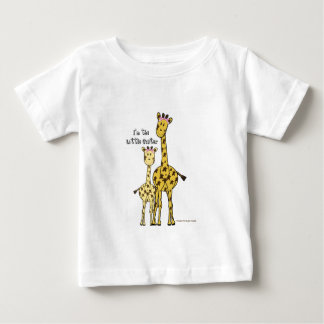 Camiseta Para Bebê Pequena Irmã Girafa