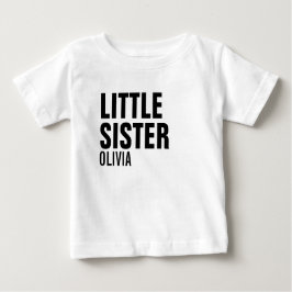 Camiseta Para Bebê Pequena Irmã Personalizada Bebê Romper