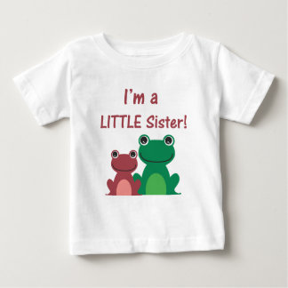 Camiseta Para Bebê Pequena Irmã Sapo Irmão T (Verde/Rosa)