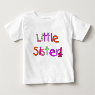 Camiseta Para Bebê Pequena Irmã T-shirts e presentes