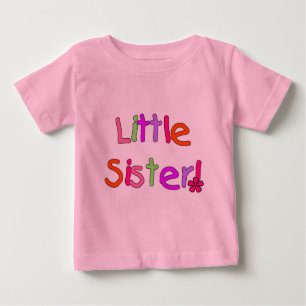 Camiseta Para Bebê Pequena Irmã T-shirts e presentes