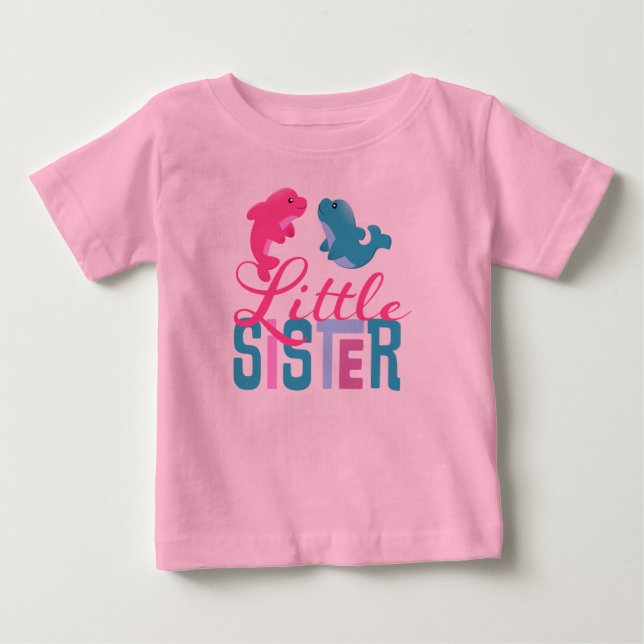 Camiseta Para Bebê Pequena Irmã Toddler Long Sleeve (Frente)