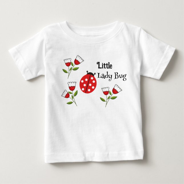 Camiseta Para Bebê Pequena Joaninha (Frente)