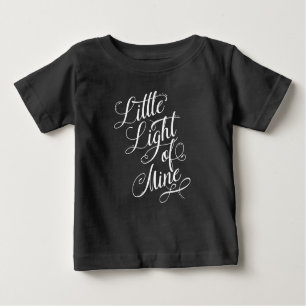 Camiseta Para Bebê Pequena Luz Da Minha Tipografia