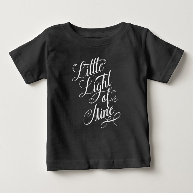 Camiseta Para Bebê Pequena Luz Da Minha Tipografia (Frente)