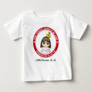 Camiseta Para Bebê Pequena Princesa Ai Baby Fine Jersey