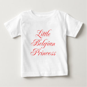 Camiseta Para Bebê Pequena Princesa Belga
