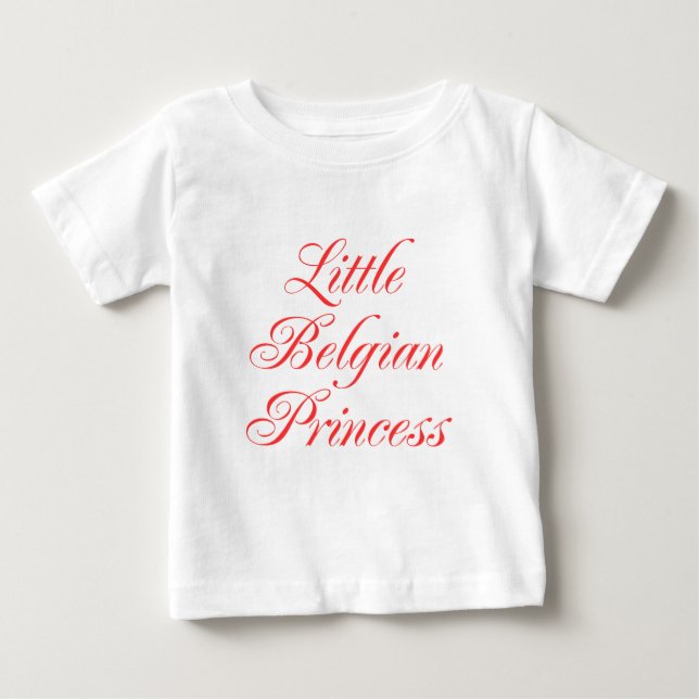 Camiseta Para Bebê Pequena Princesa Belga (Frente)