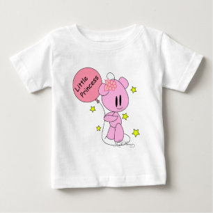 Camiseta Para Bebê Pequena Princesa Menina Rosa Rosa Rosa Urso Rosa T
