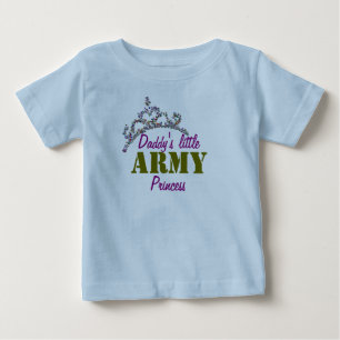 Camiseta Para Bebê Pequena princesa militar