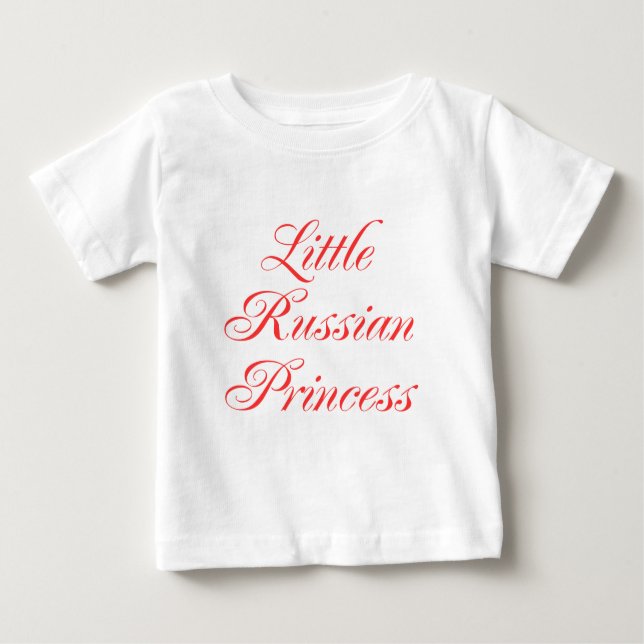 Camiseta Para Bebê Pequena Princesa Russa (Frente)