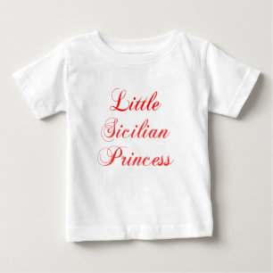 Camiseta Para Bebê Pequena Princesa Siciliana