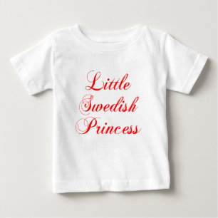 Camiseta Para Bebê Pequena Princesa Sueca