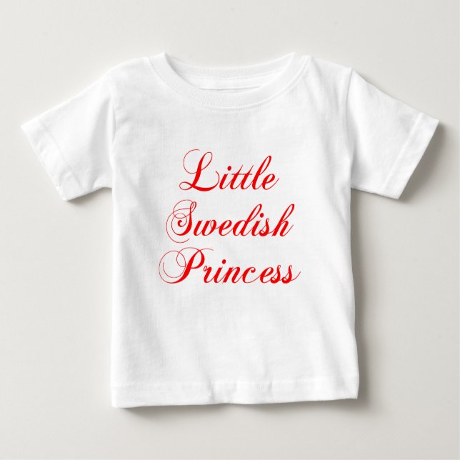 Camiseta Para Bebê Pequena Princesa Sueca (Frente)