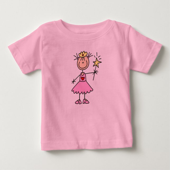 Camiseta Para Bebê Pequena Princesa Vestida (Frente)