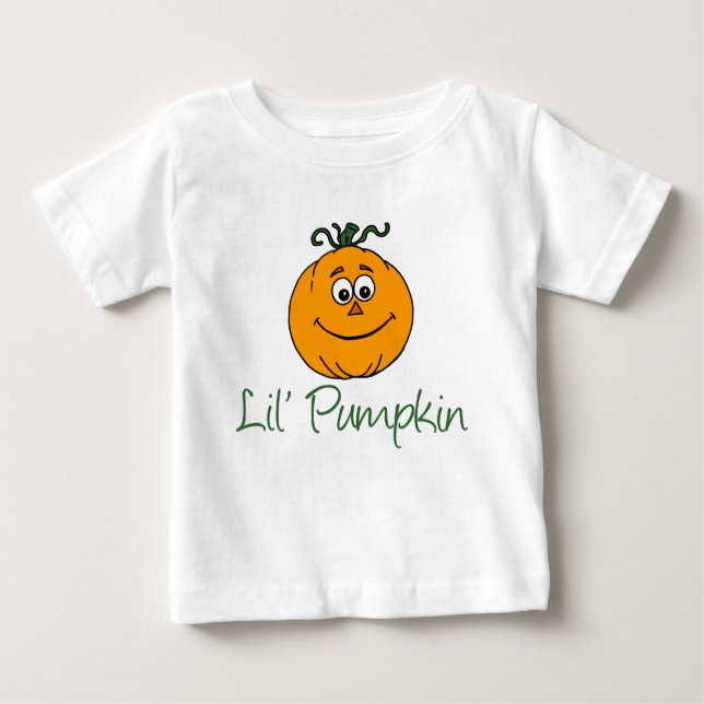 Camiseta Para Bebê Pequena Pumpkin De Cartoon Para Bebê (Frente)