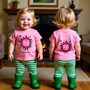 Camiseta Para Bebê Pequena Senhorita Travessa Irlandesa
