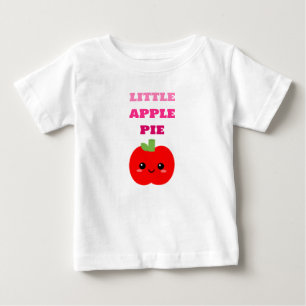 Camiseta Para Bebê Pequena Torta de Maçã, Camiseta de Bebê com Gráfic